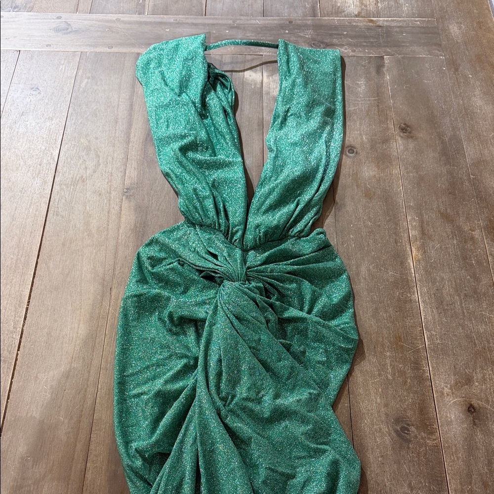 Baobab Collection Sparkling Green Backless Dress